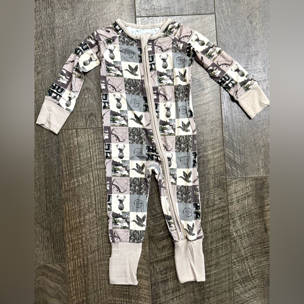 Baby Boy Bamboo Sleepie Hunting Camo Print Deer Duck 18-24m